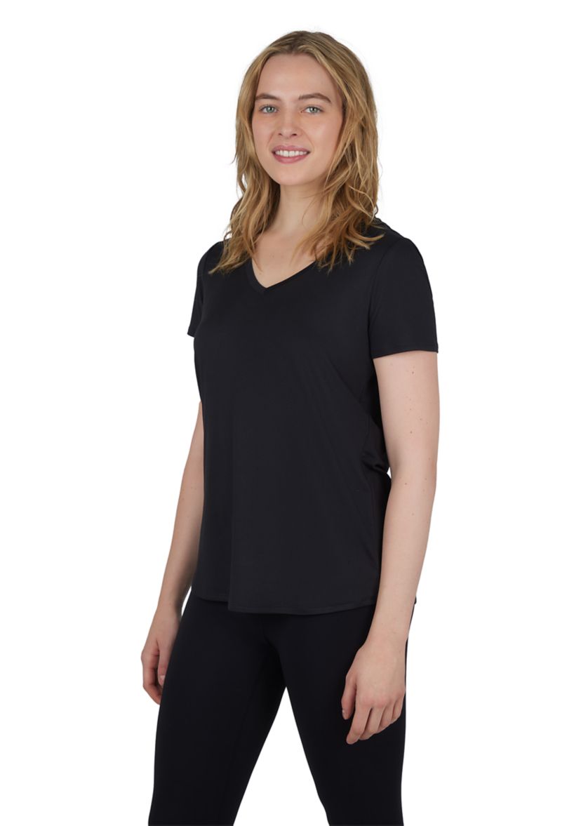 Womens Solid V-Neck T-Shirt