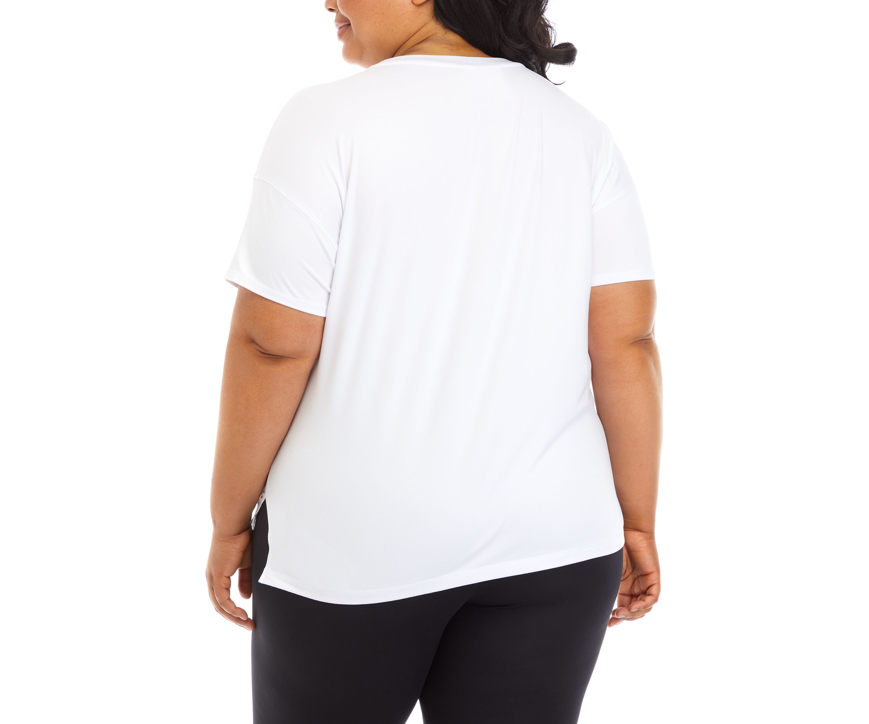 Plus Size Drop Shoulder Cropped T-Shirt