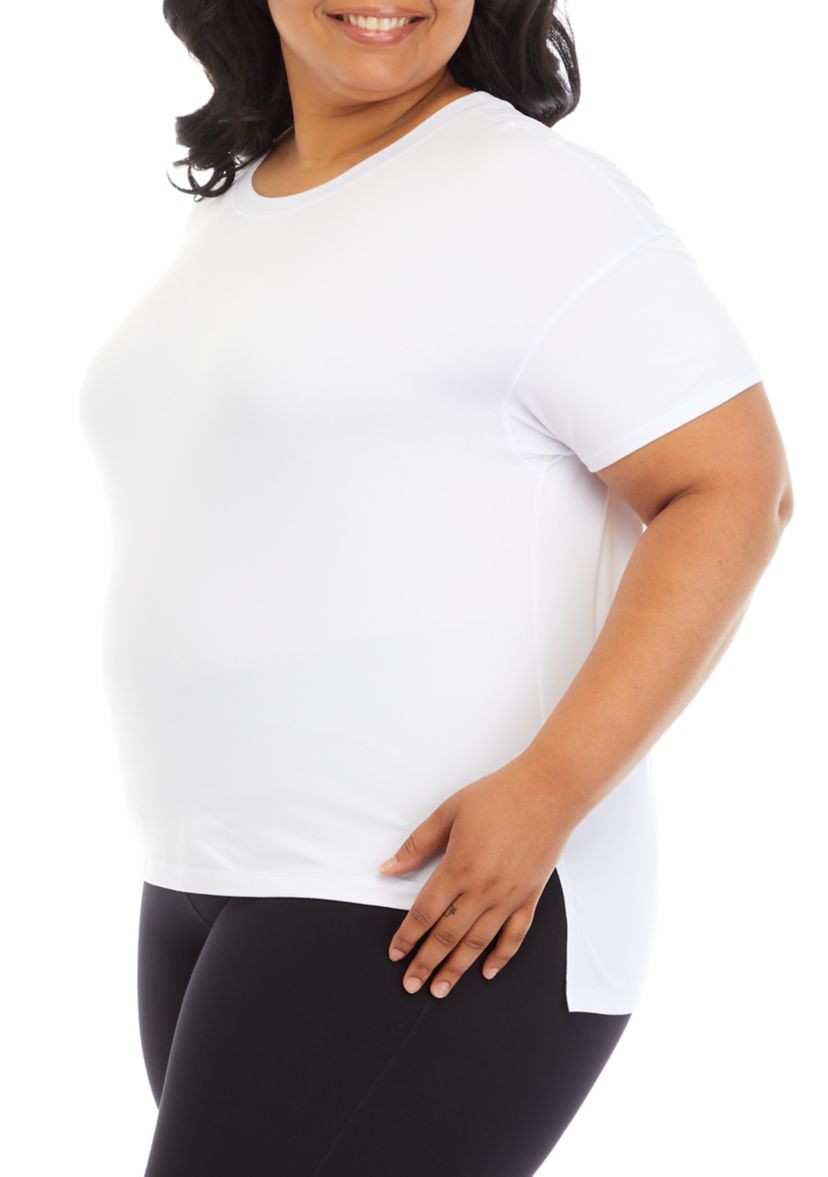 Plus Size Drop Shoulder Cropped T-Shirt