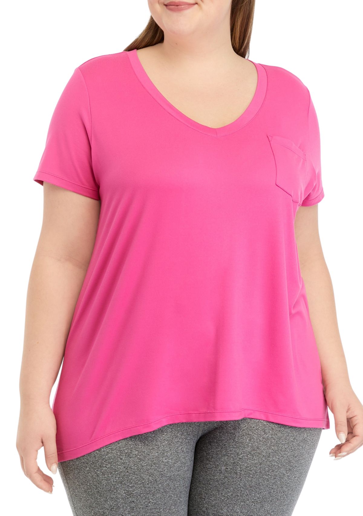 Plus Size Short Sleeve Super Soft Sloane V-Neck T-Shirt