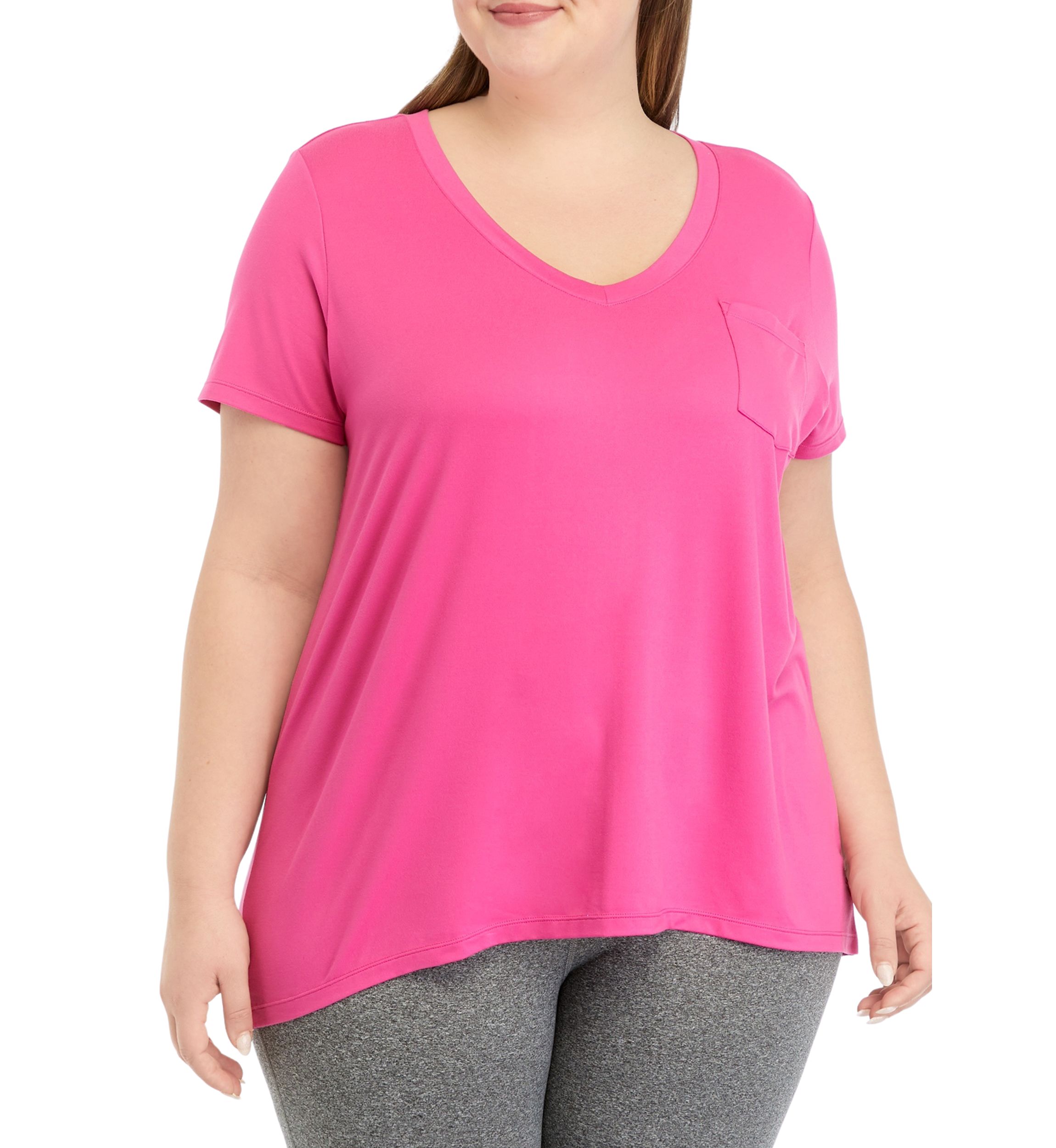 Plus Size Short Sleeve Super Soft Sloane V-Neck T-Shirt