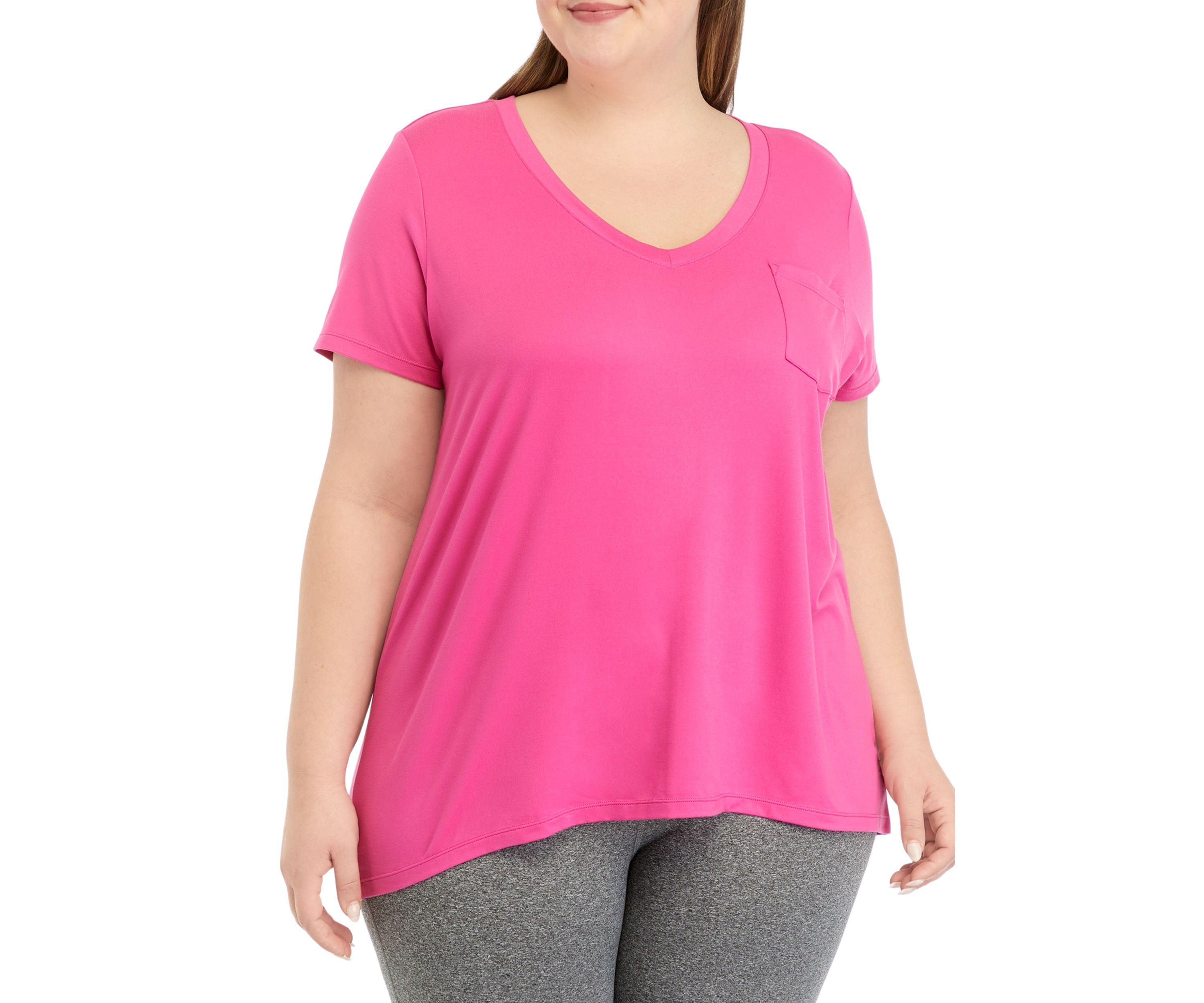 Plus Size Short Sleeve Super Soft Sloane V-Neck T-Shirt