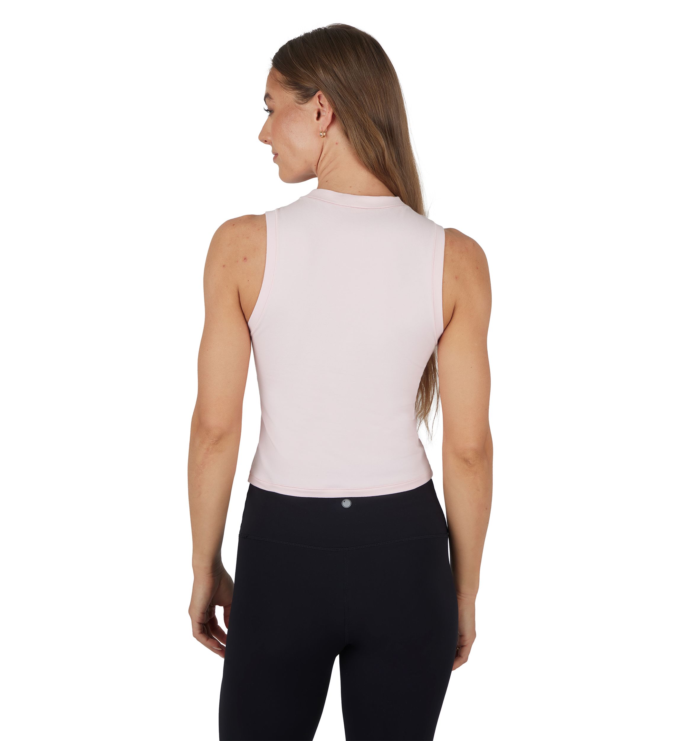 Airlite Melissa Mock Neck Cropped Tank Top