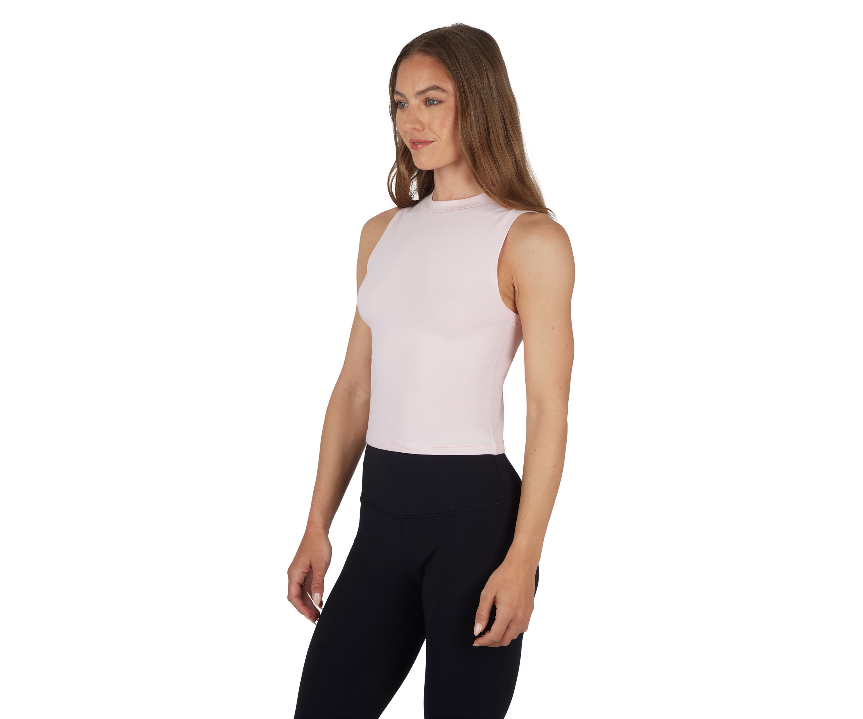 Airlite Melissa Mock Neck Cropped Tank Top