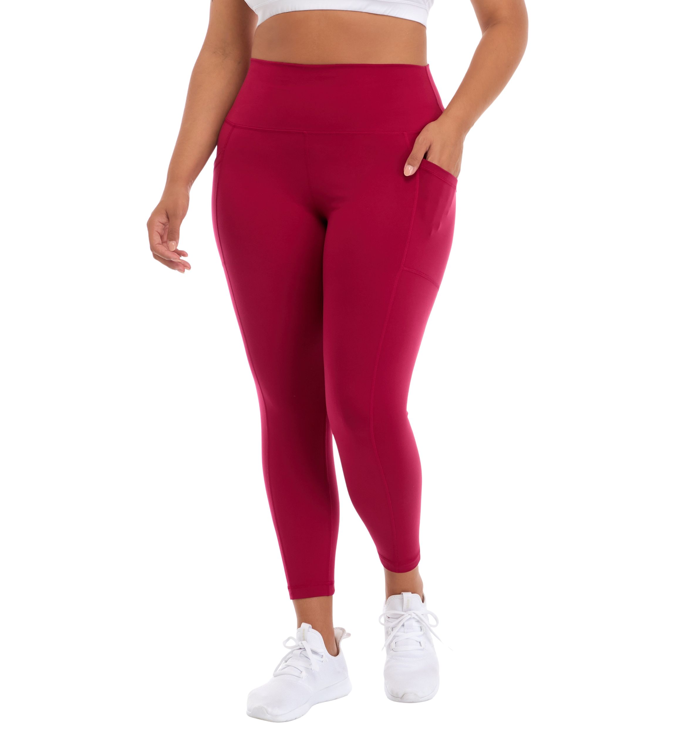 Plus Size High Rise Ankle Leggings