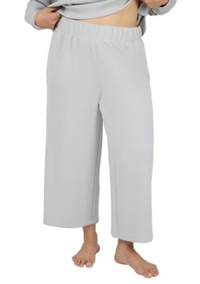 Yogalicious Women's Plus Size Sandwash Softlite Elara Culotte Pants, 3X