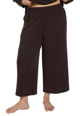 Yogalicious Women's Plus Size Sandwash Softlite Elara Culotte Pants, 3X