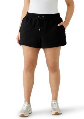Yogalicious Women's Plus Size Softlite Sandwash Shorts