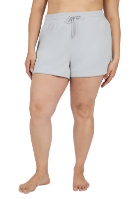 Yogalicious Women's Plus Size Softlite Sandwash Shorts, 3X