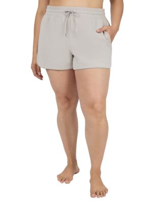 Yogalicious Women's Plus Size Softlite Sandwash Shorts, 3X