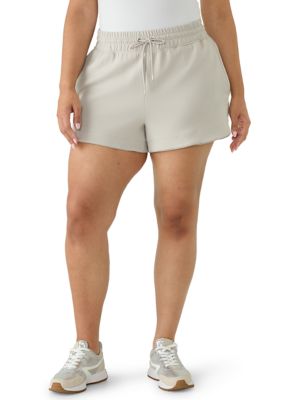 Yogalicious Women's Plus Size Softlite Sandwash Shorts, 3X