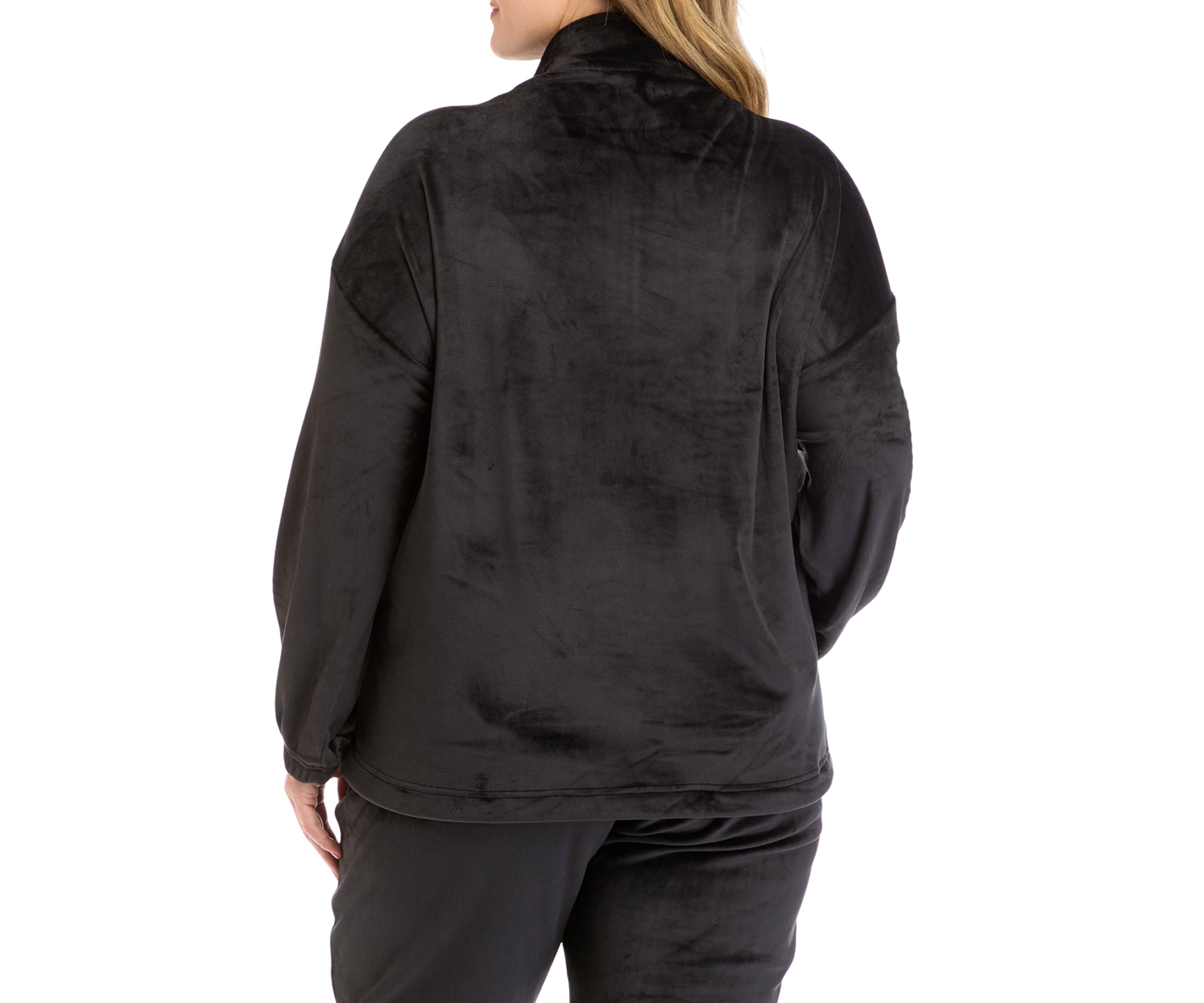 Plus Size Double Butter Nadia 1/2 Zip Pullover Sweatshirt
