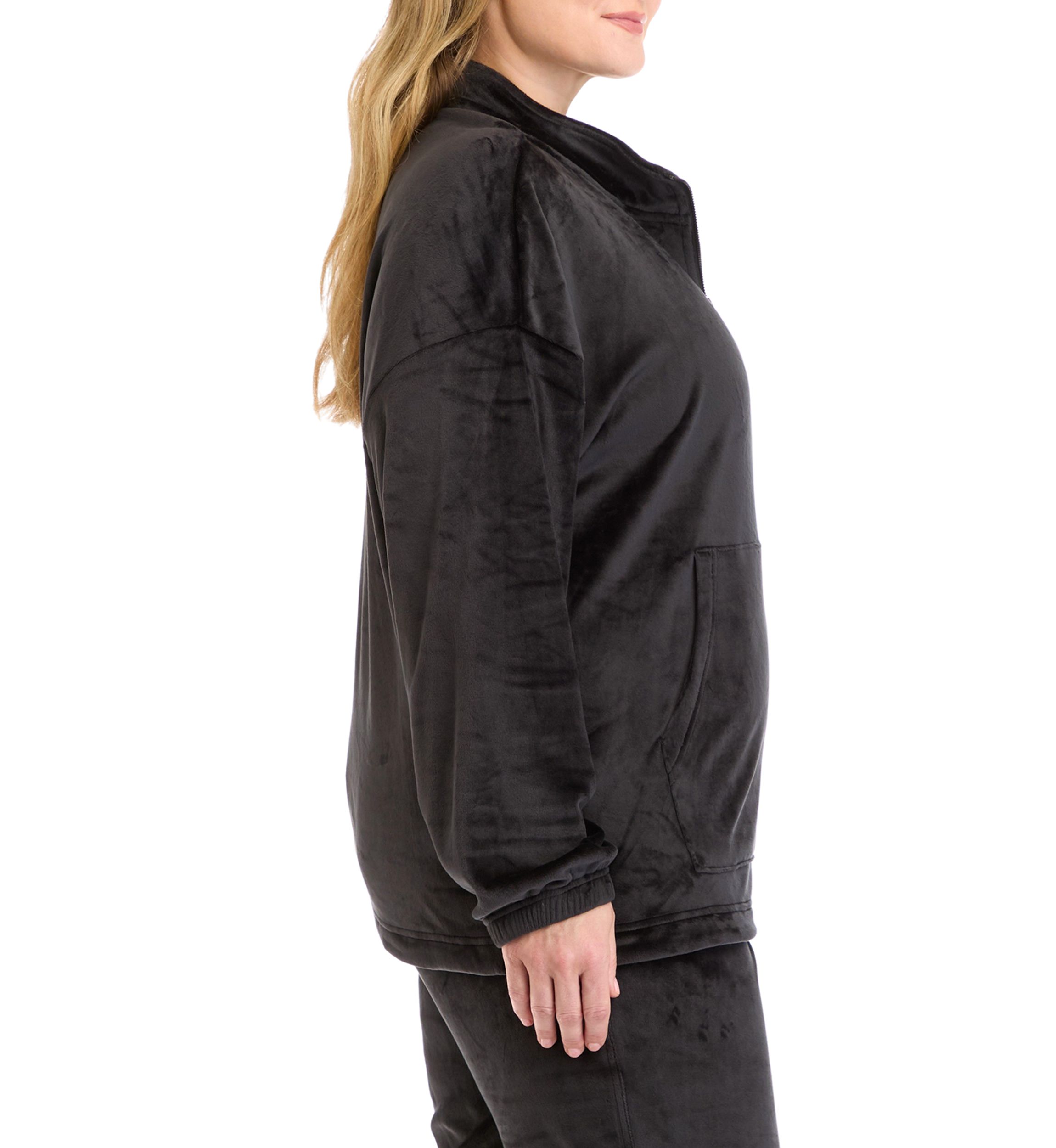 Plus Size Double Butter Nadia 1/2 Zip Pullover Sweatshirt