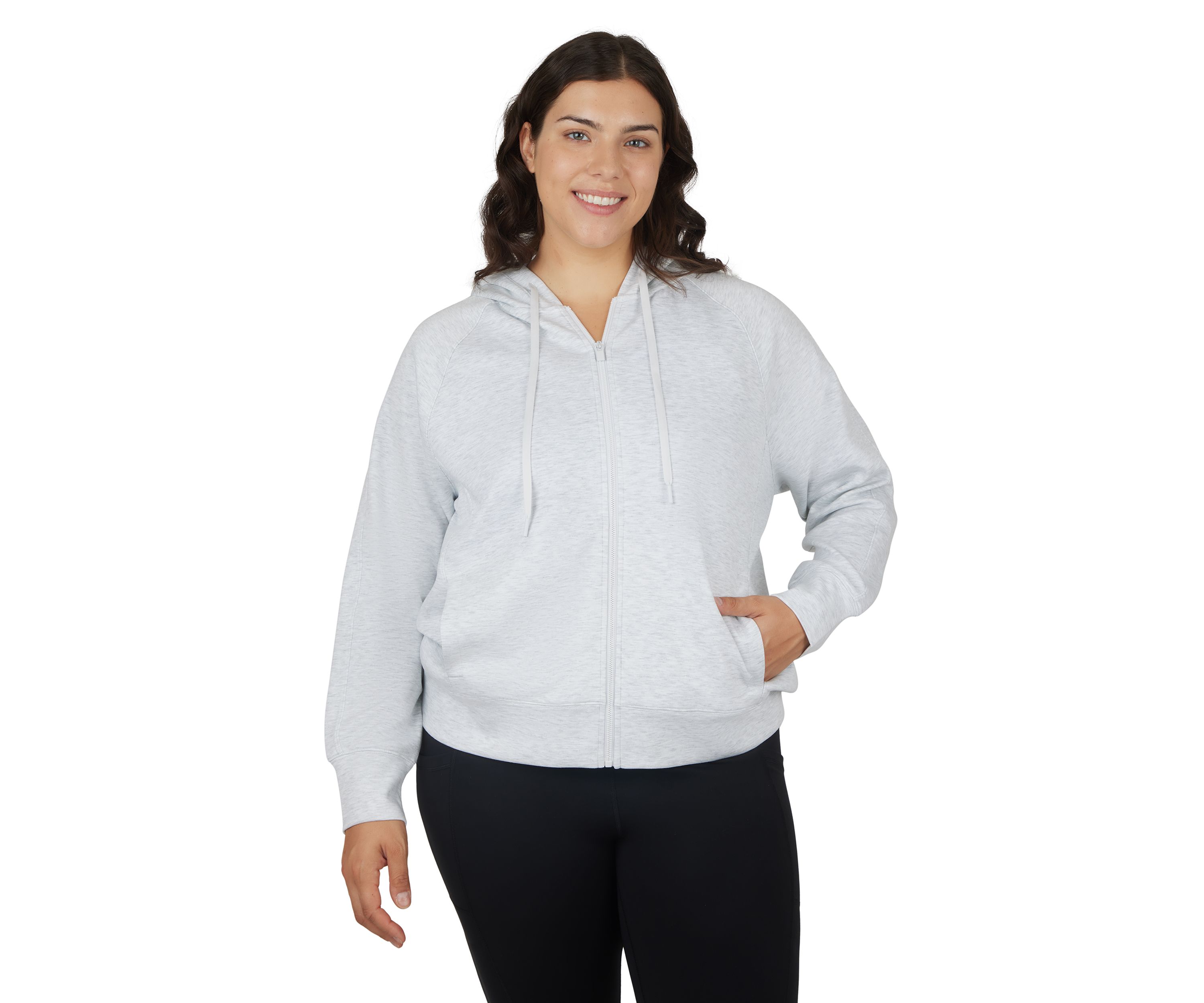 Plus Size Scuba Hoodie with Side Pockets 
