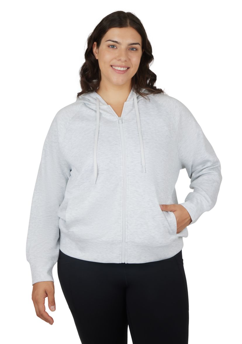 Plus Size Scuba Hoodie with Side Pockets 