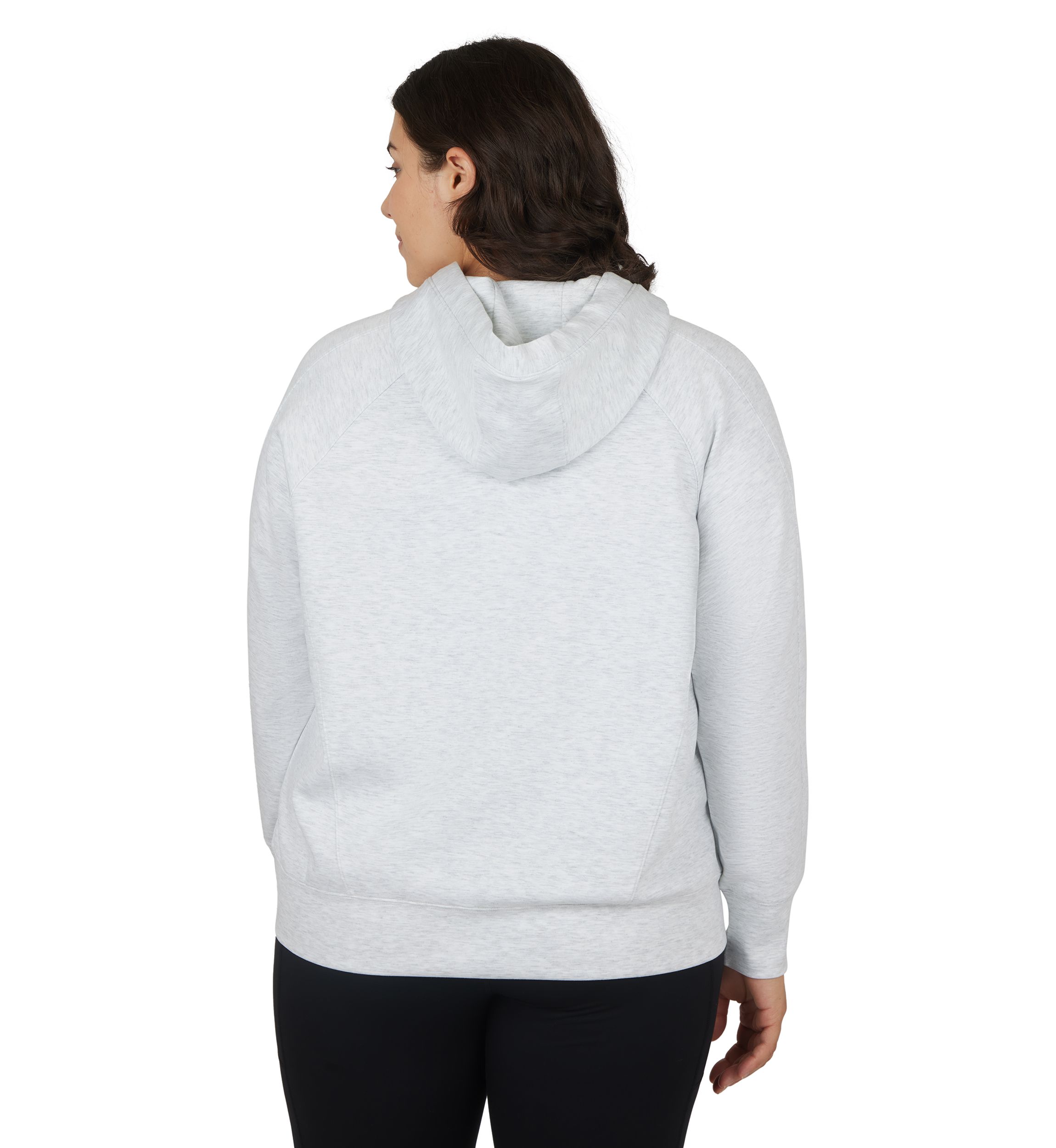 Plus Size Scuba Hoodie with Side Pockets 