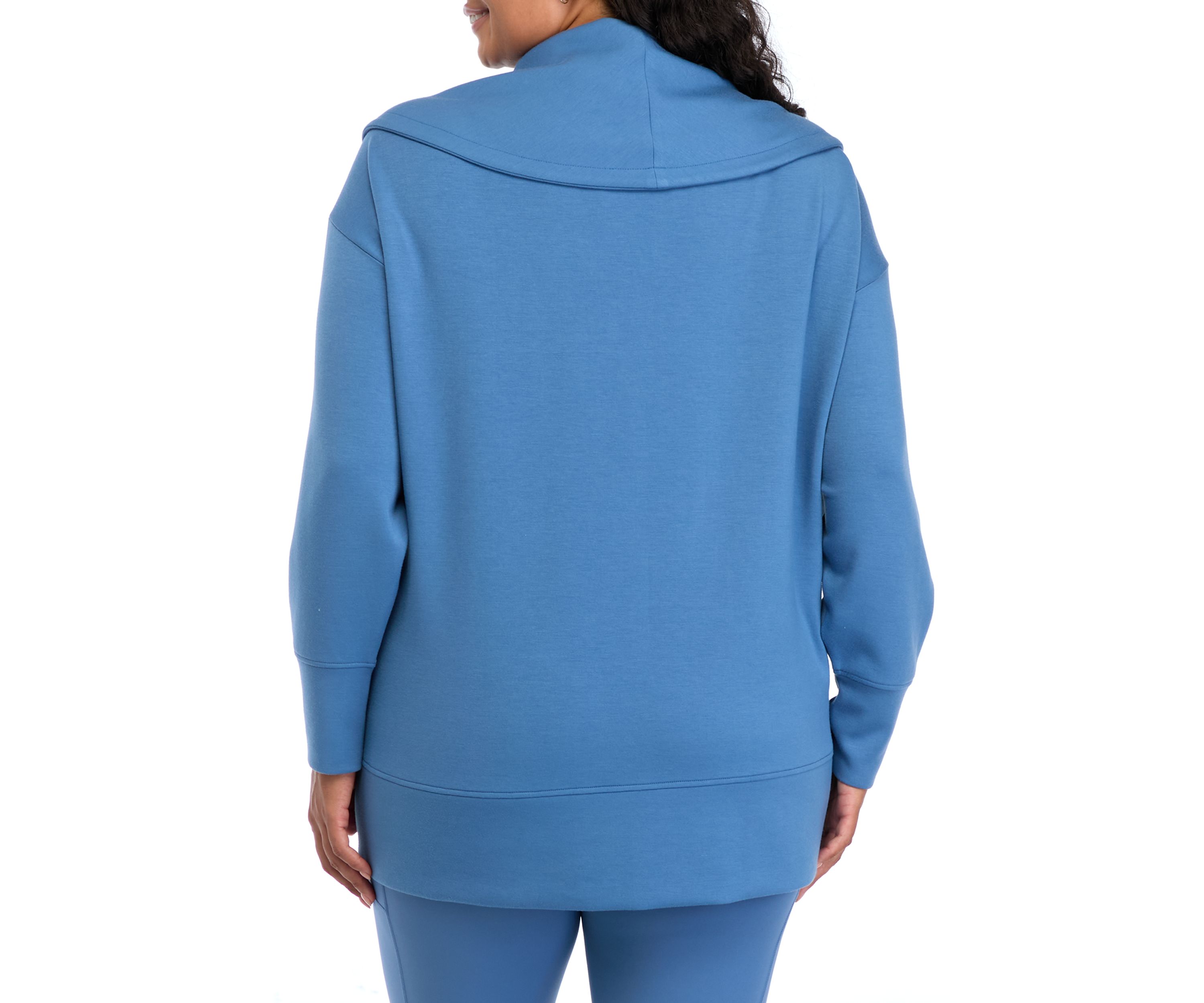 Plus Size Scuba Cardigan with Pockets