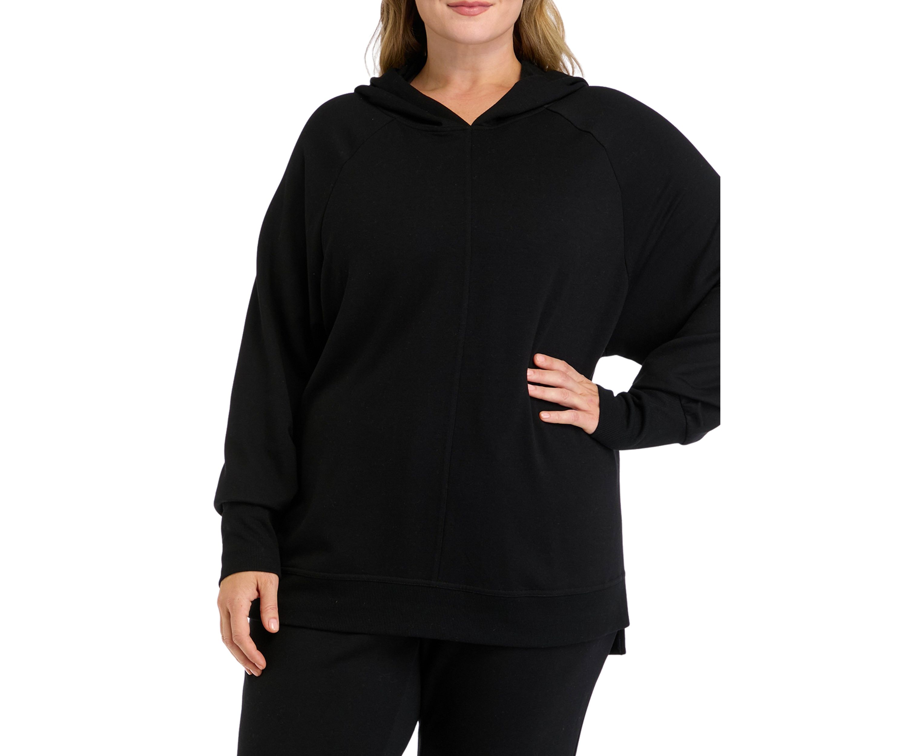 Plus Size Terry Brushed Hoodie