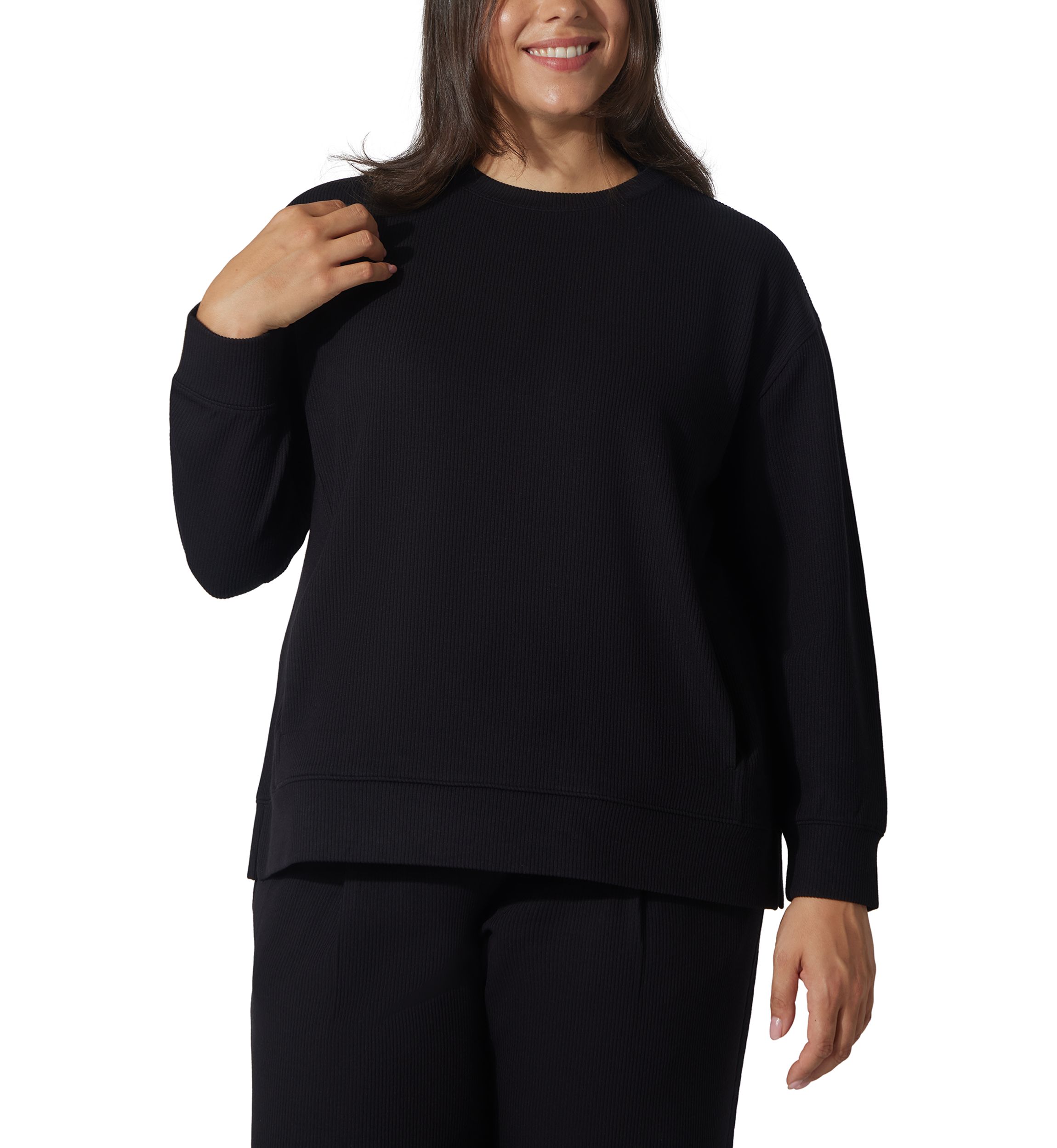 Plus Size Scruba Rib Crew Pullover