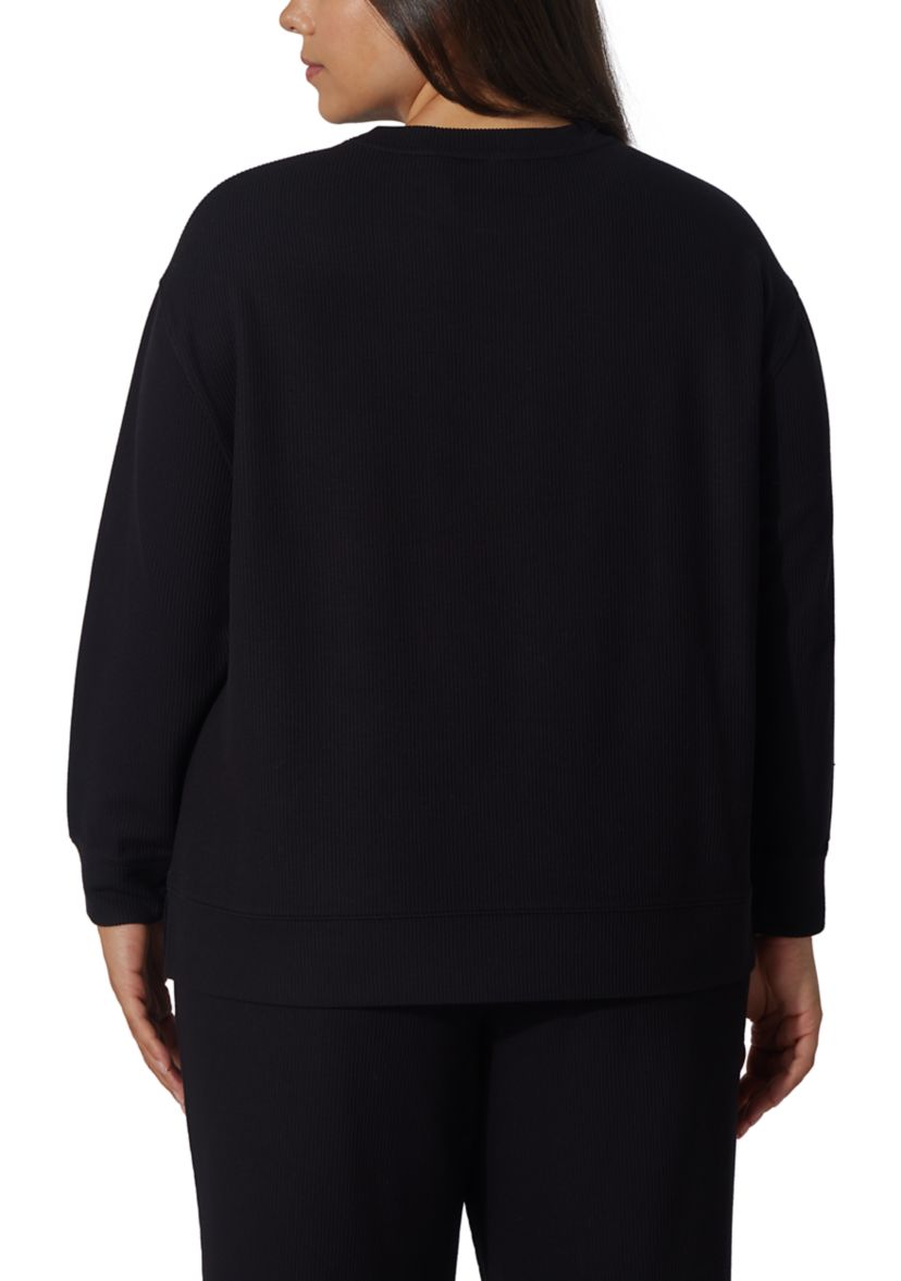 Plus Size Scruba Rib Crew Pullover