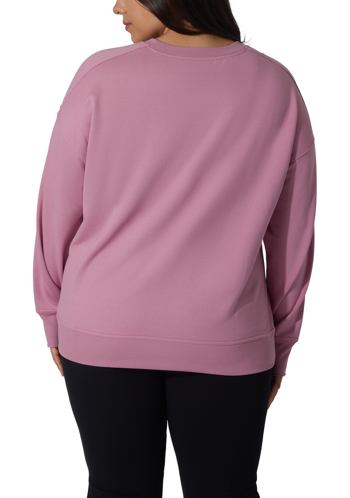 Plus Size Brushed Terry Eleven Crew Neck Shirt