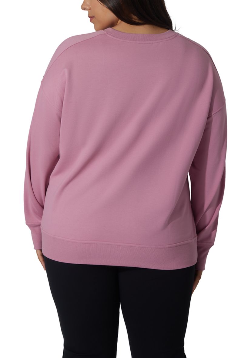 Plus Size Brushed Terry Eleven Crew Neck Shirt