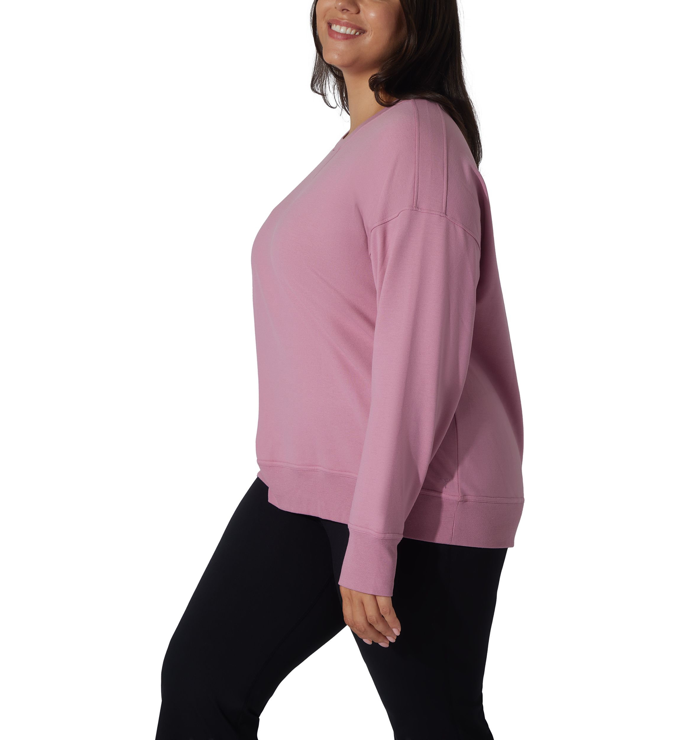 Plus Size Brushed Terry Eleven Crew Neck Shirt