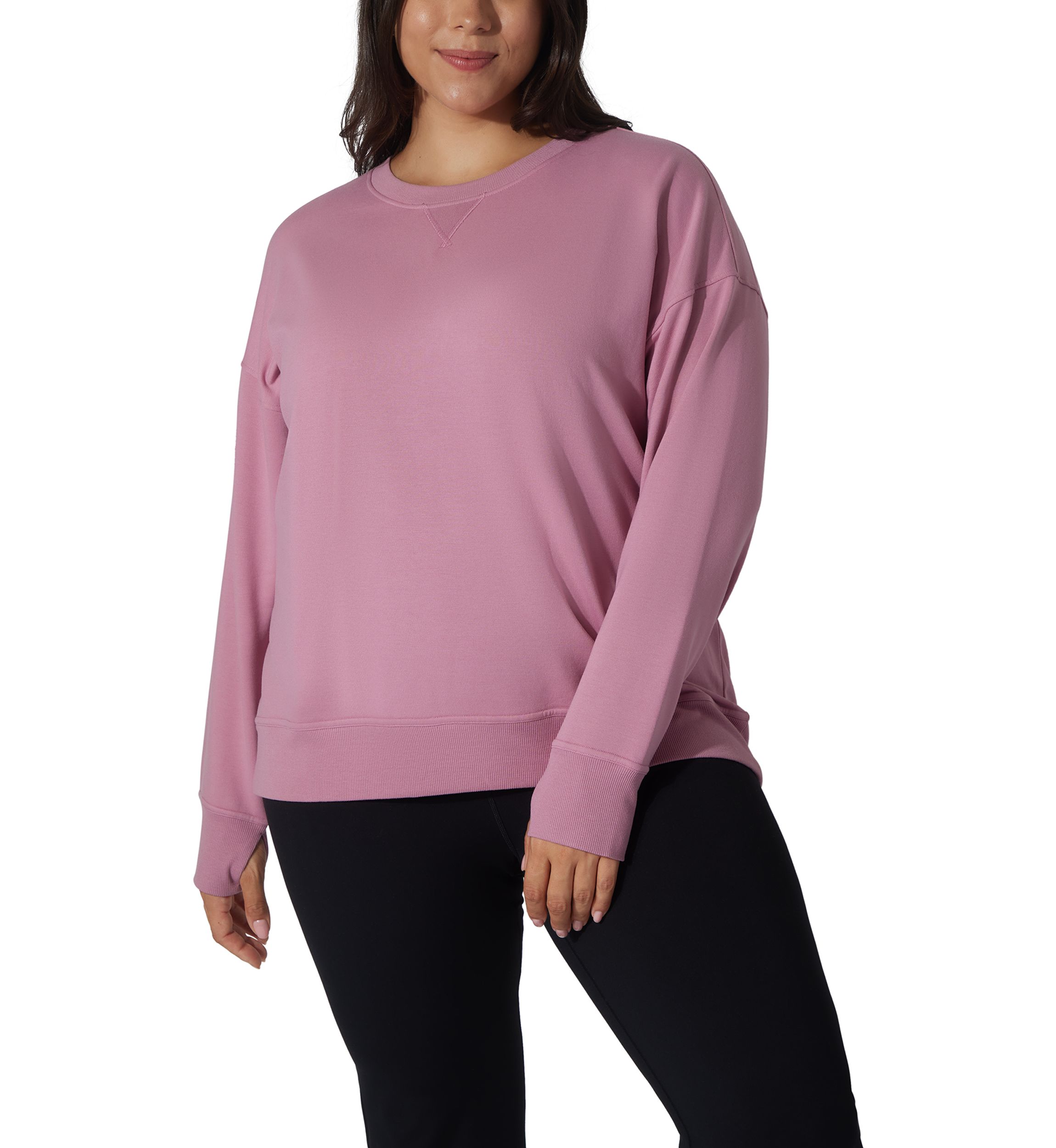 Plus Size Brushed Terry Eleven Crew Neck Shirt