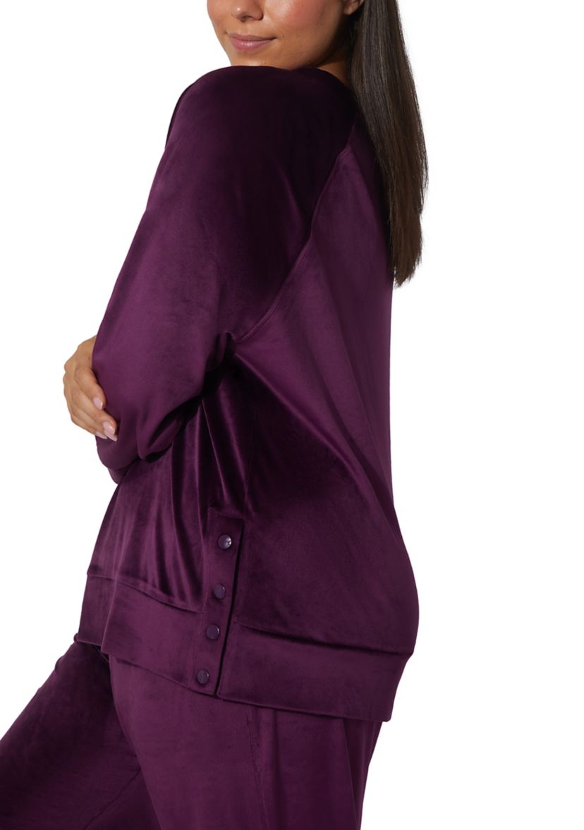 Plus Size Velour Sophie Sweatshirt with Side Detail