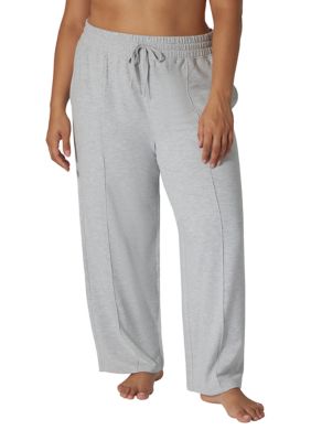 Yogalicious Women's Plus Size High Rise Brushed Terry Pants, 3X