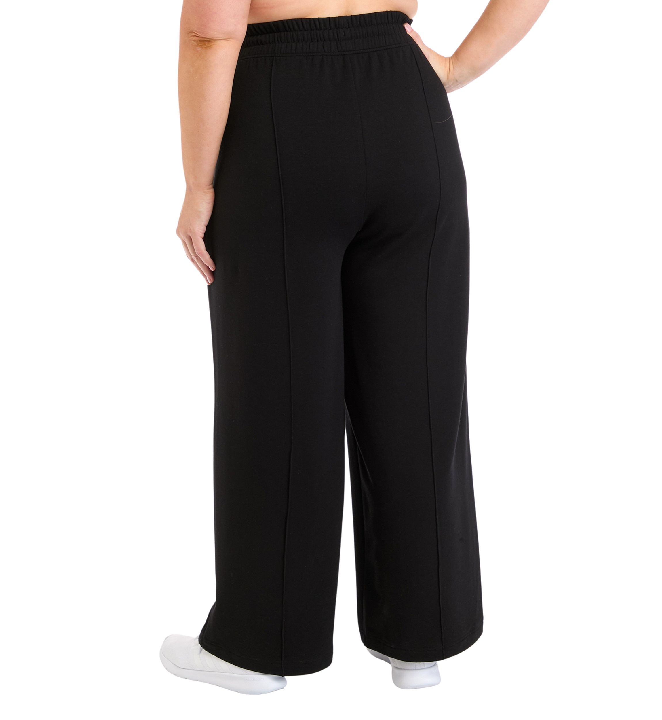 Plus Size High Rise Brushed Terry Pants