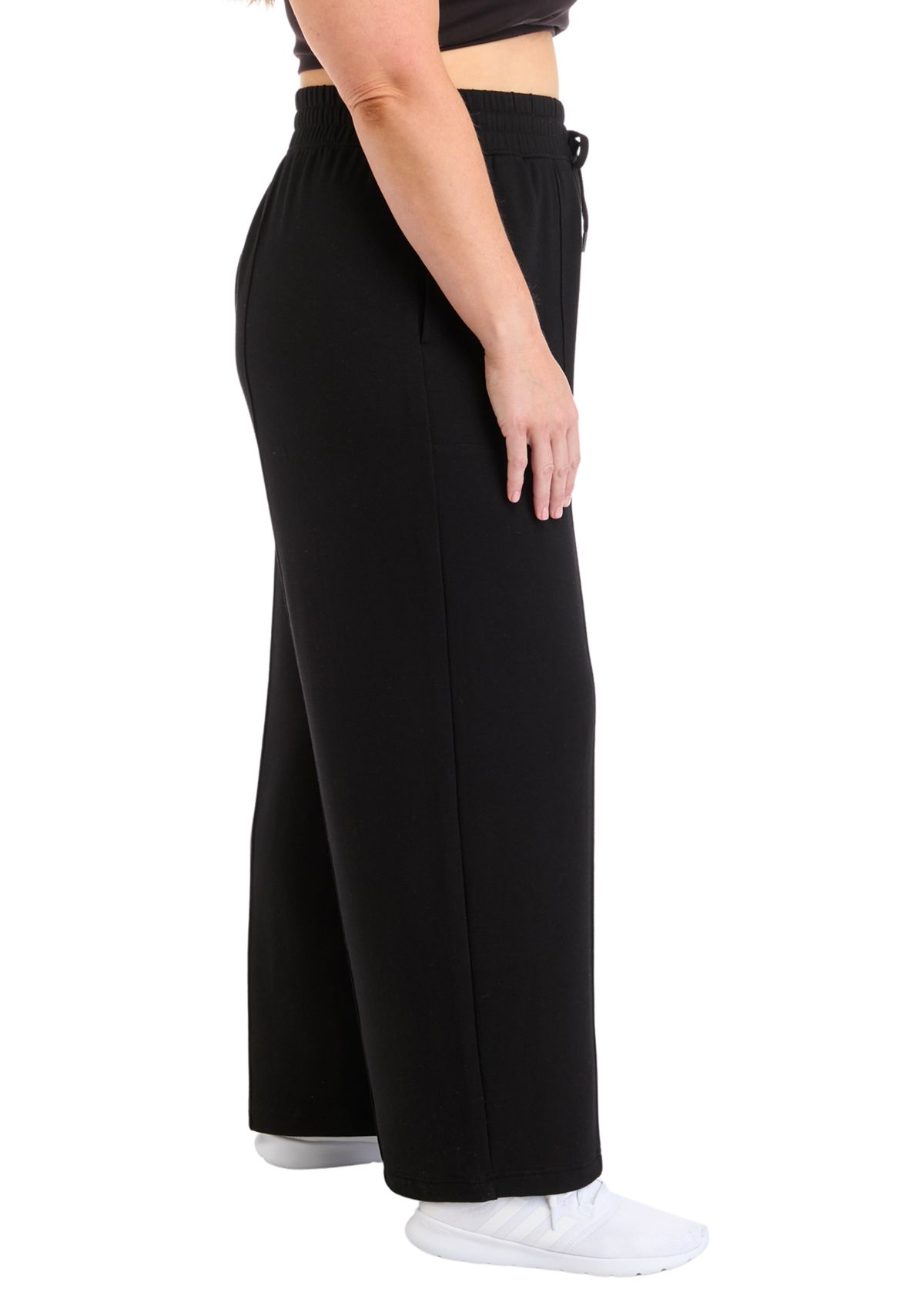 Plus Size High Rise Brushed Terry Pants