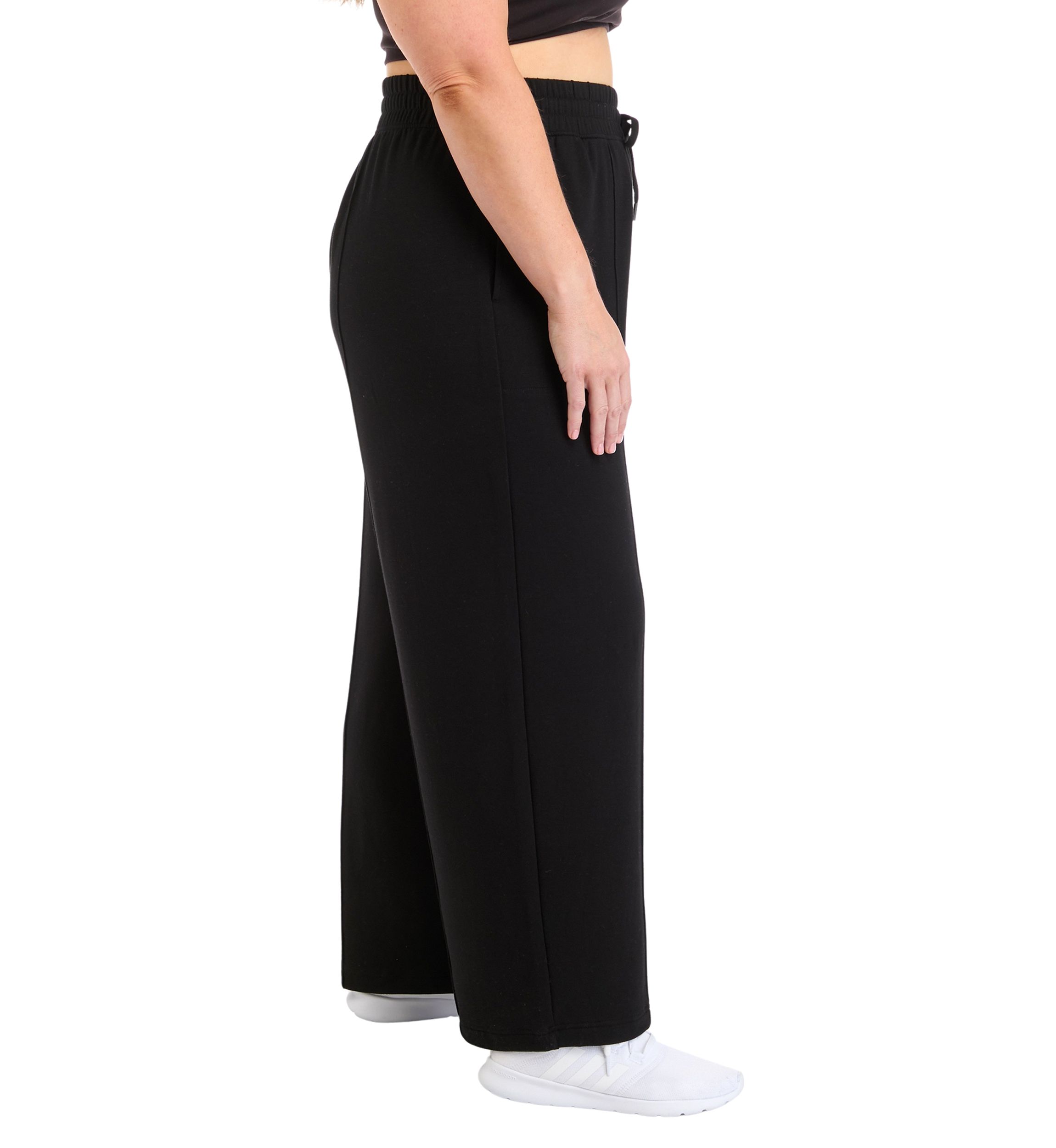 Plus Size High Rise Brushed Terry Pants