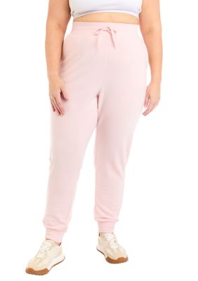 Yogalicious Women's Plus Size Terry Brushed Joggers, 3X