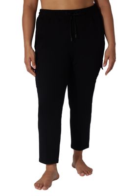 Yogalicious Plus Size Brushed Terry Tapered Pants | Belk