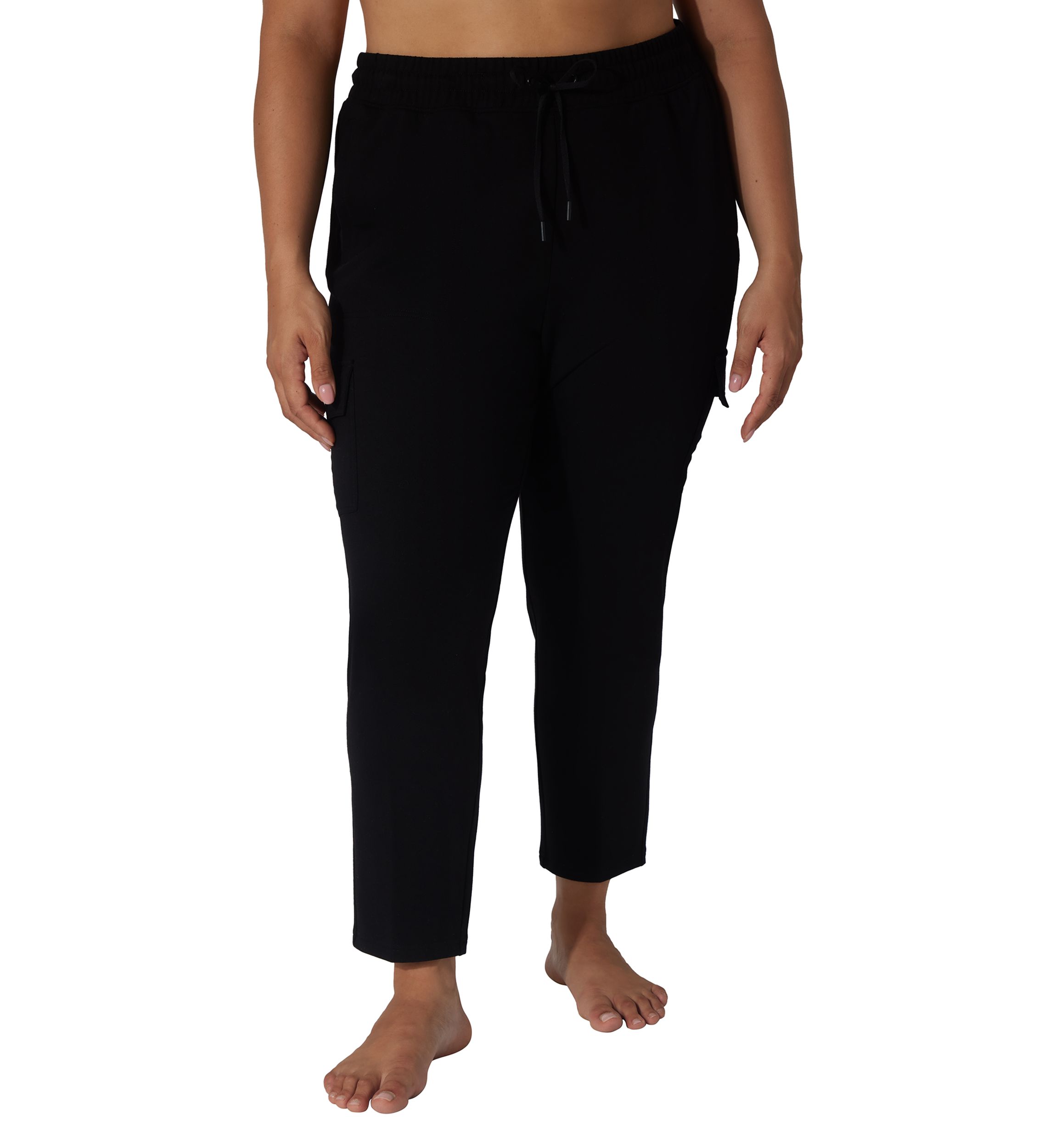 Plus Size Brushed Terry Tapered Pants