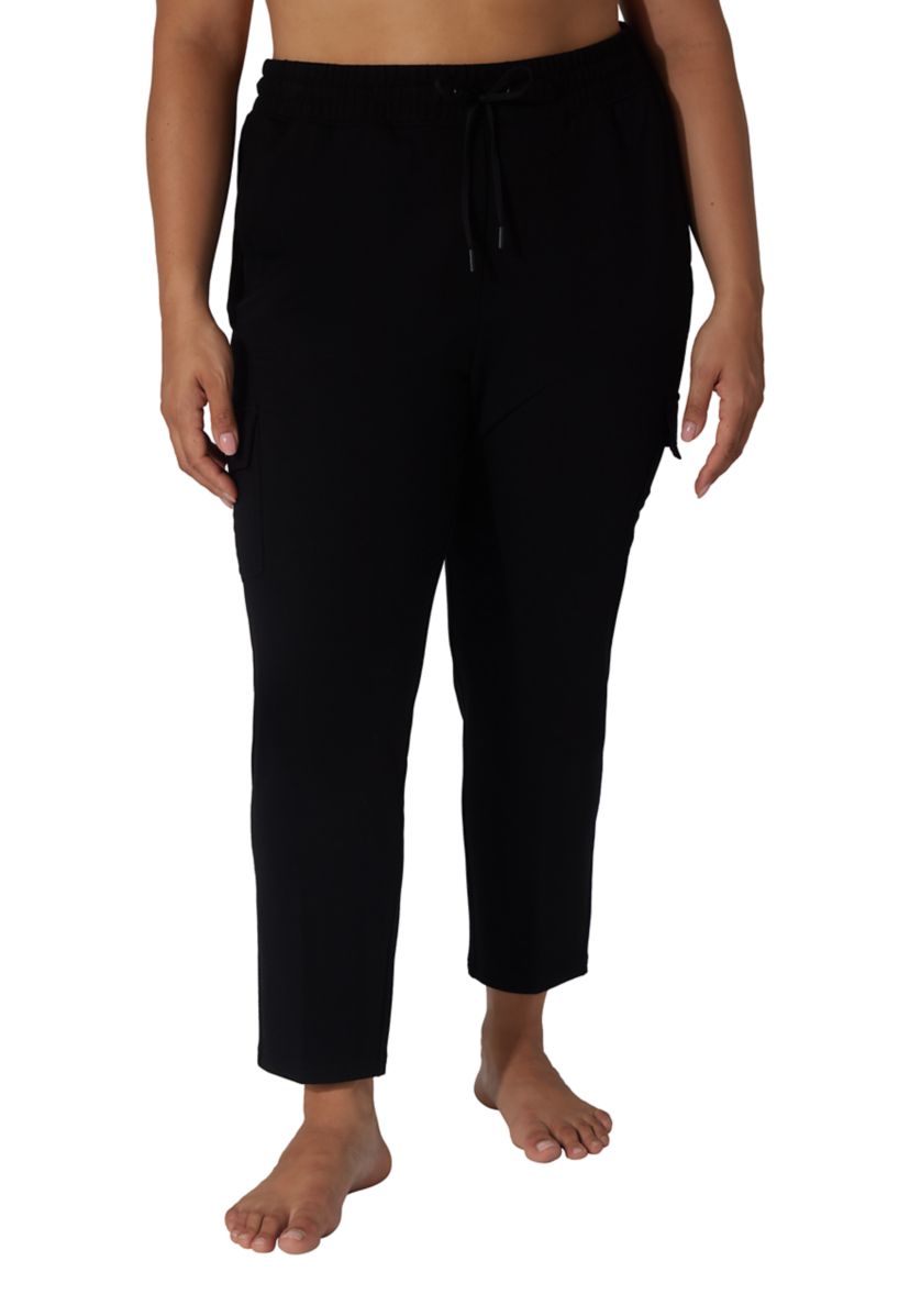 Plus Size Brushed Terry Tapered Pants
