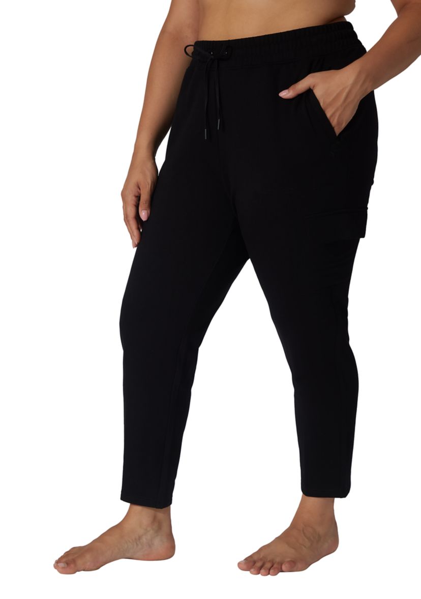 Plus Size Brushed Terry Tapered Pants