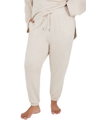 Yogalicious Women's Plus Size Modal Brushed Terry Joggers, 3X