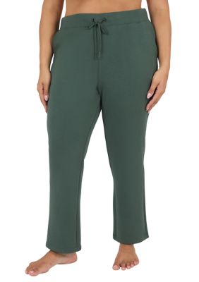 Yogalicious Women's Plus Size Sandwash Softlite Avenue Straight Pants, 3XL