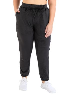 Yogalicious Women's Plus Size Hannah Joggers, Black, 3X