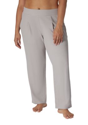 Yogalicious Women's Plus Size Scuba Rib Straight Leg Pants, 3X