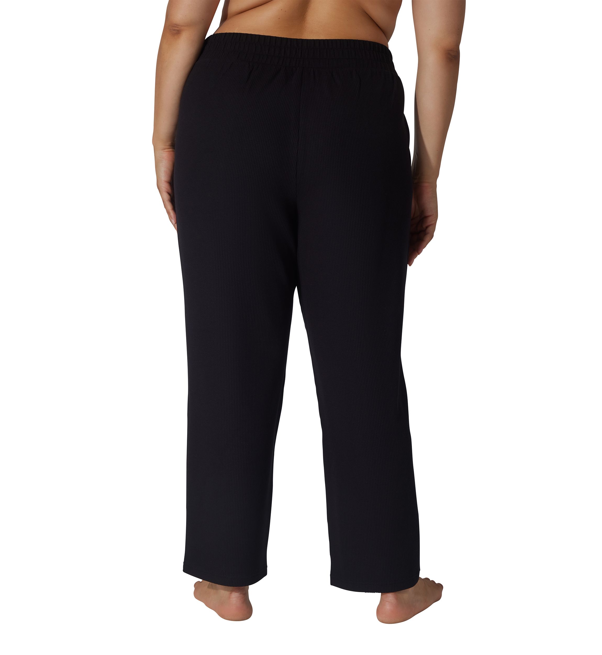 Plus Size Scuba Rib Straight Leg Pants 
