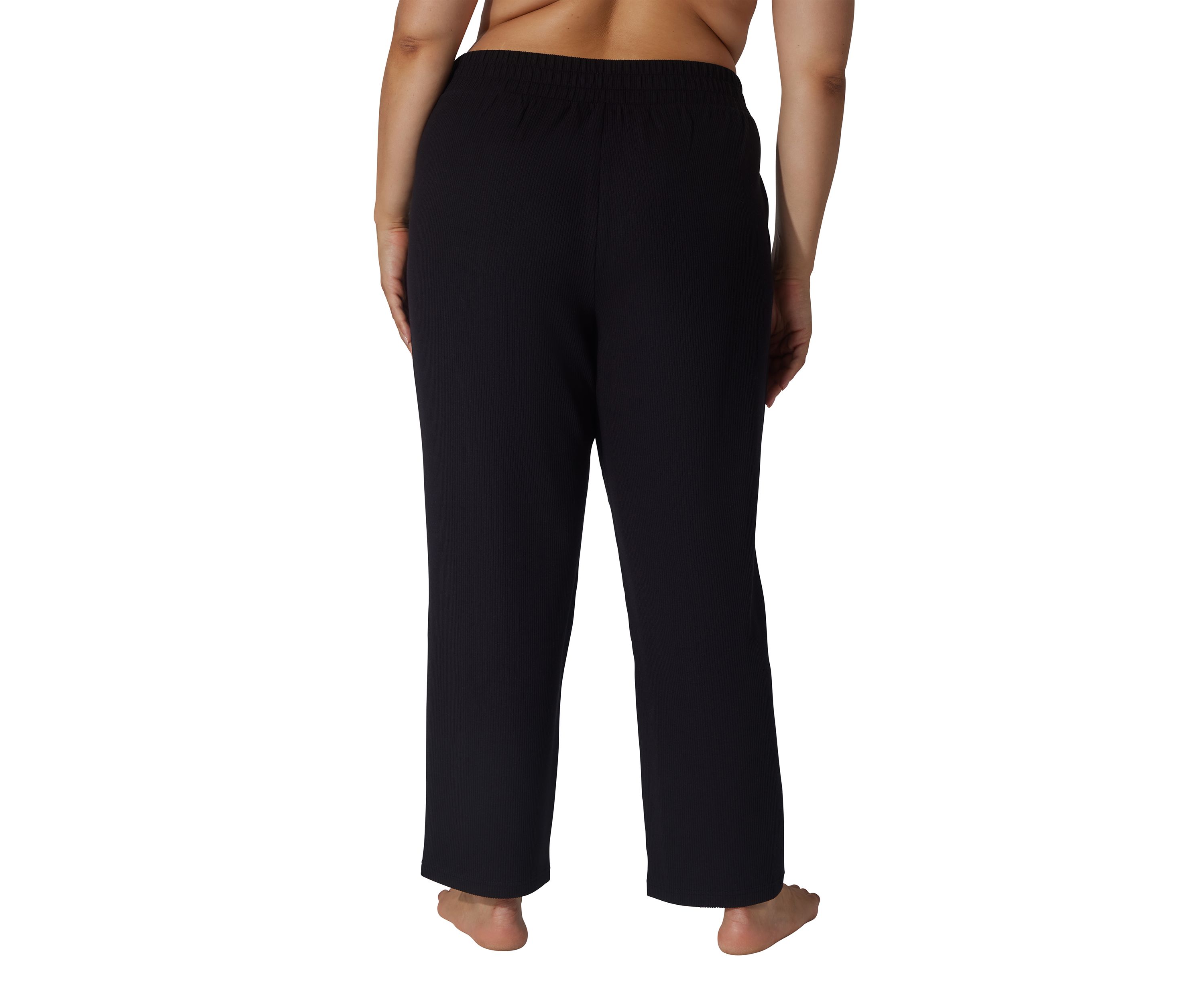 Plus Size Scuba Rib Straight Leg Pants 