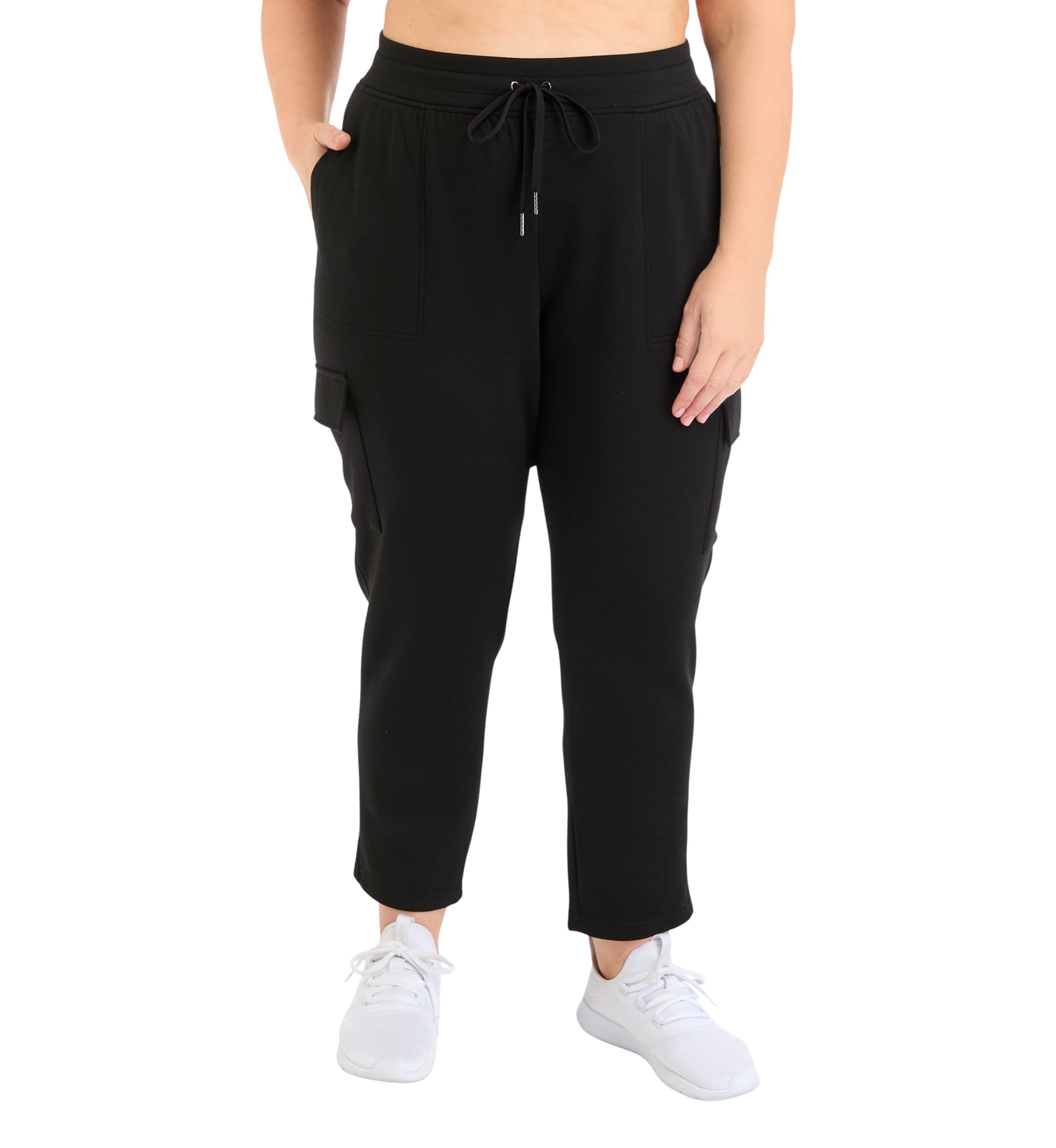 Plus Size Scuba Jamie Tapered Pants with Cargo Pockets