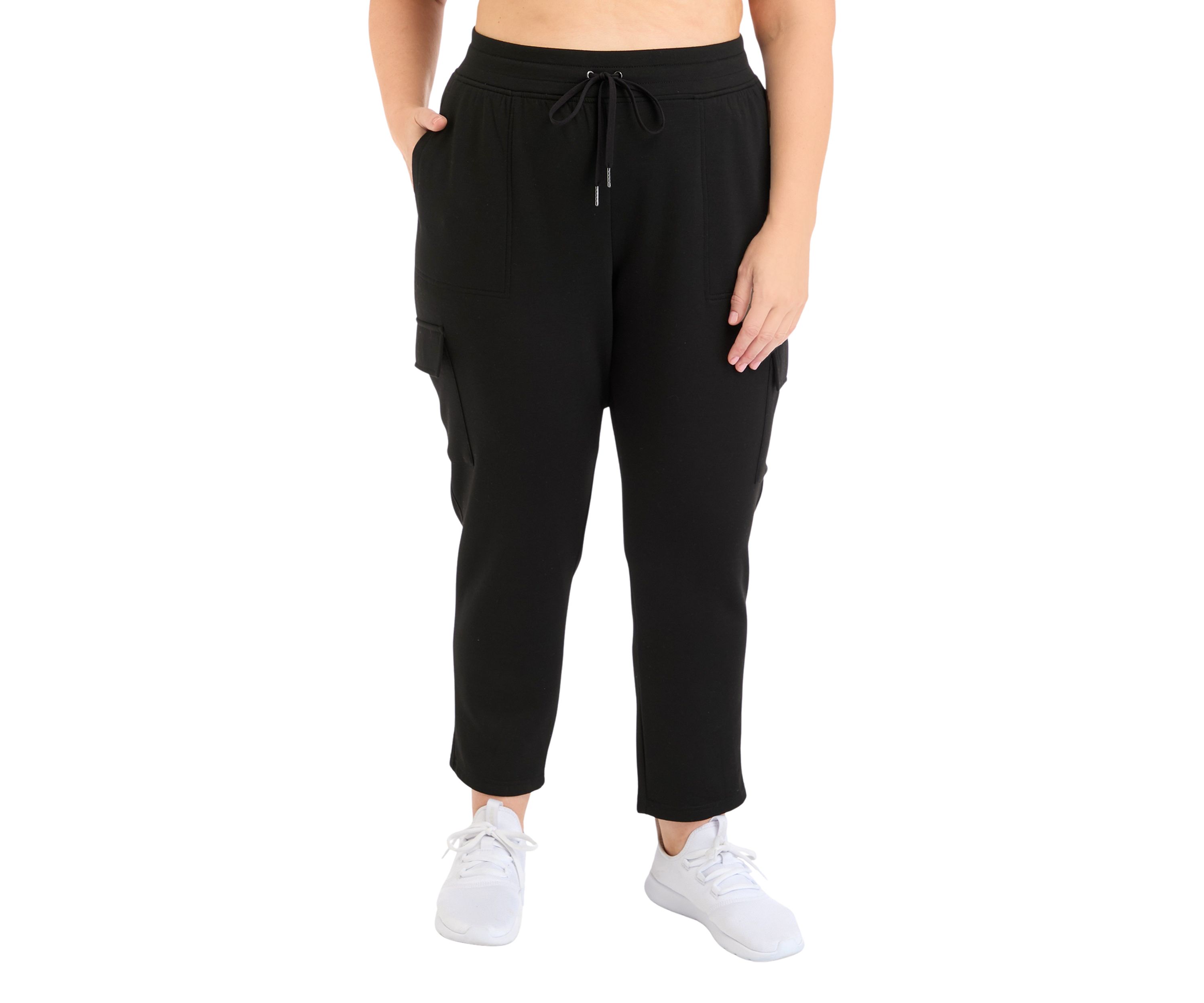 Plus Size Scuba Jamie Tapered Pants with Cargo Pockets