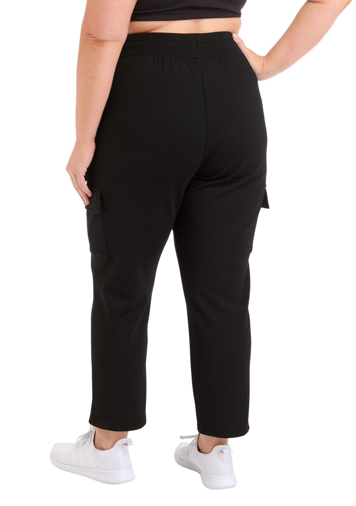 Plus Size Scuba Jamie Tapered Pants with Cargo Pockets