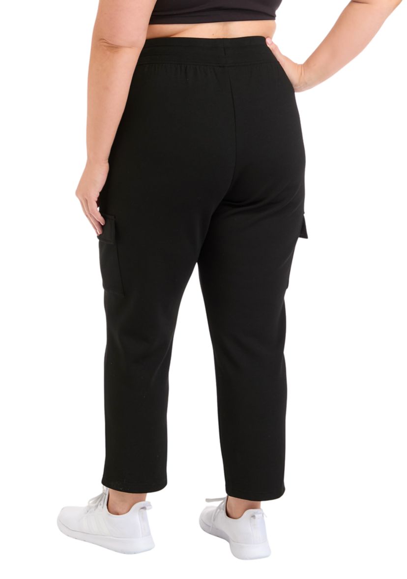 Plus Size Scuba Jamie Tapered Pants with Cargo Pockets