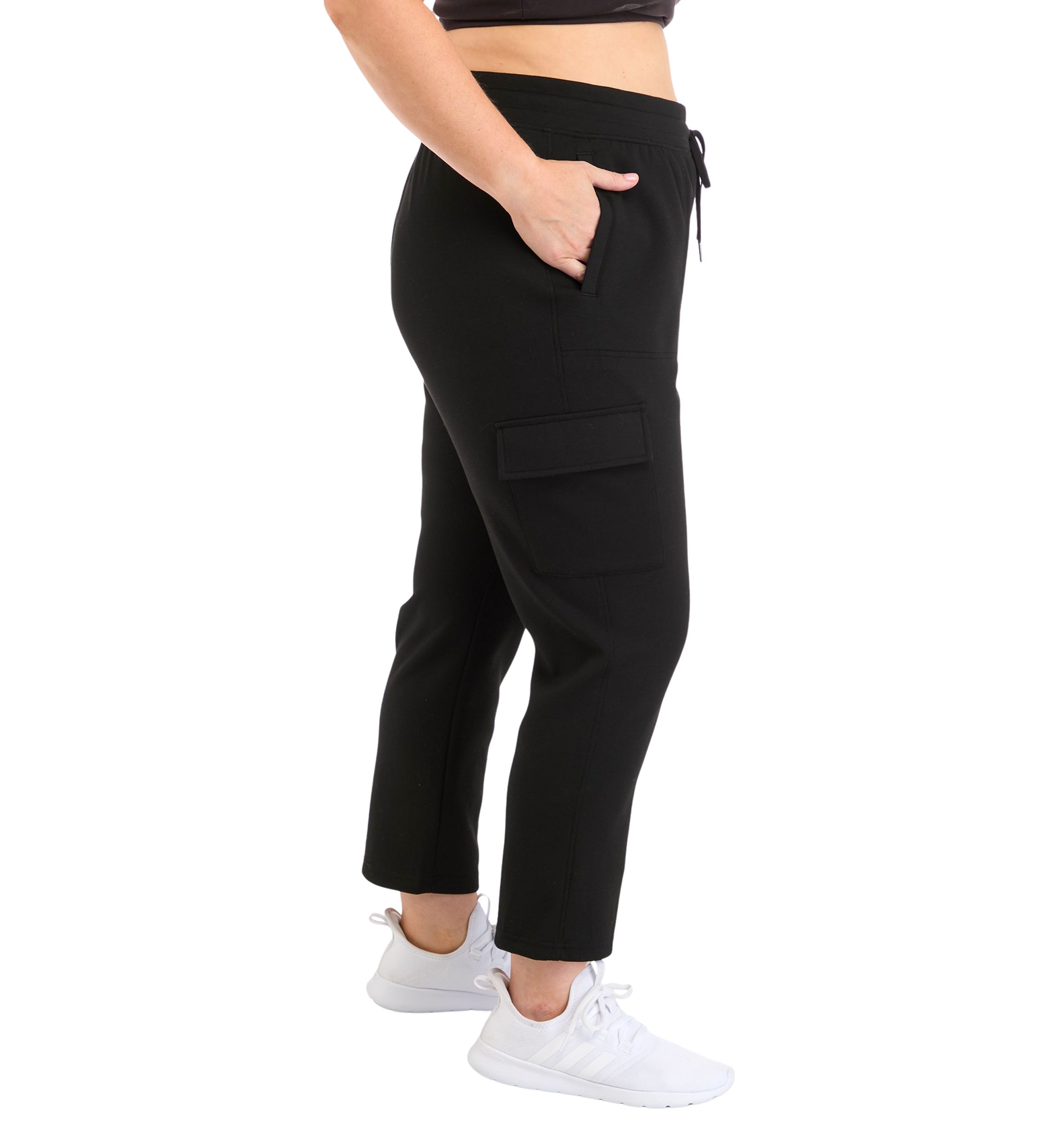 Plus Size Scuba Jamie Tapered Pants with Cargo Pockets