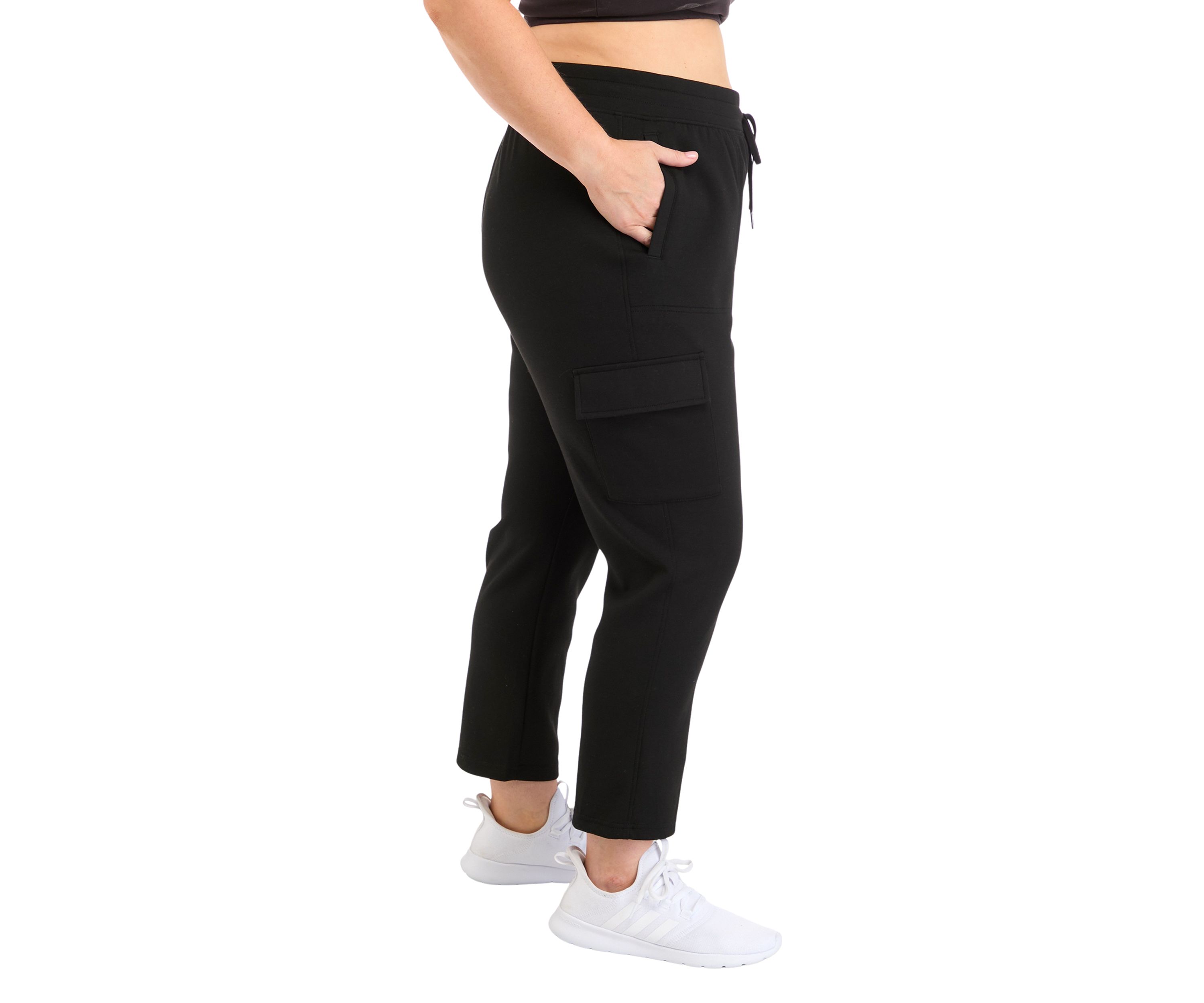 Plus Size Scuba Jamie Tapered Pants with Cargo Pockets